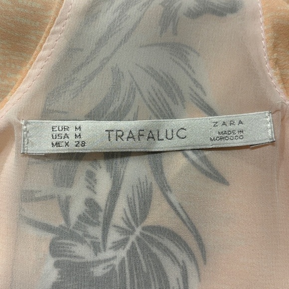 Zara Trafaluc Pink Ruffle Cami Size Medium - Picture 3 of 8